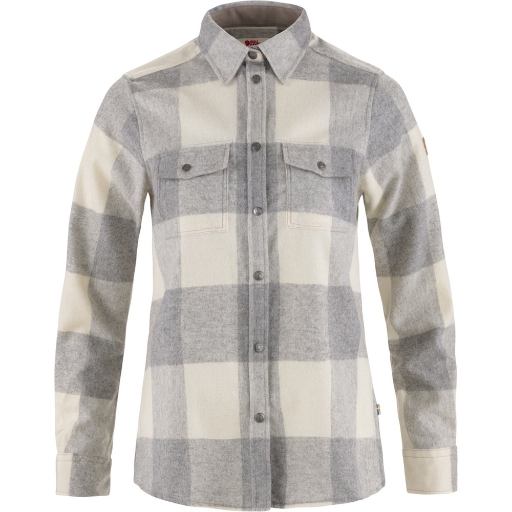 Gray and Cream Plaid Button-Up Shirt